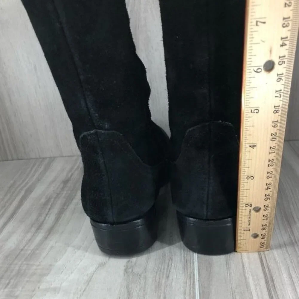Plomo OTK Boots Women's EU 37 Black Suede Over The Knee